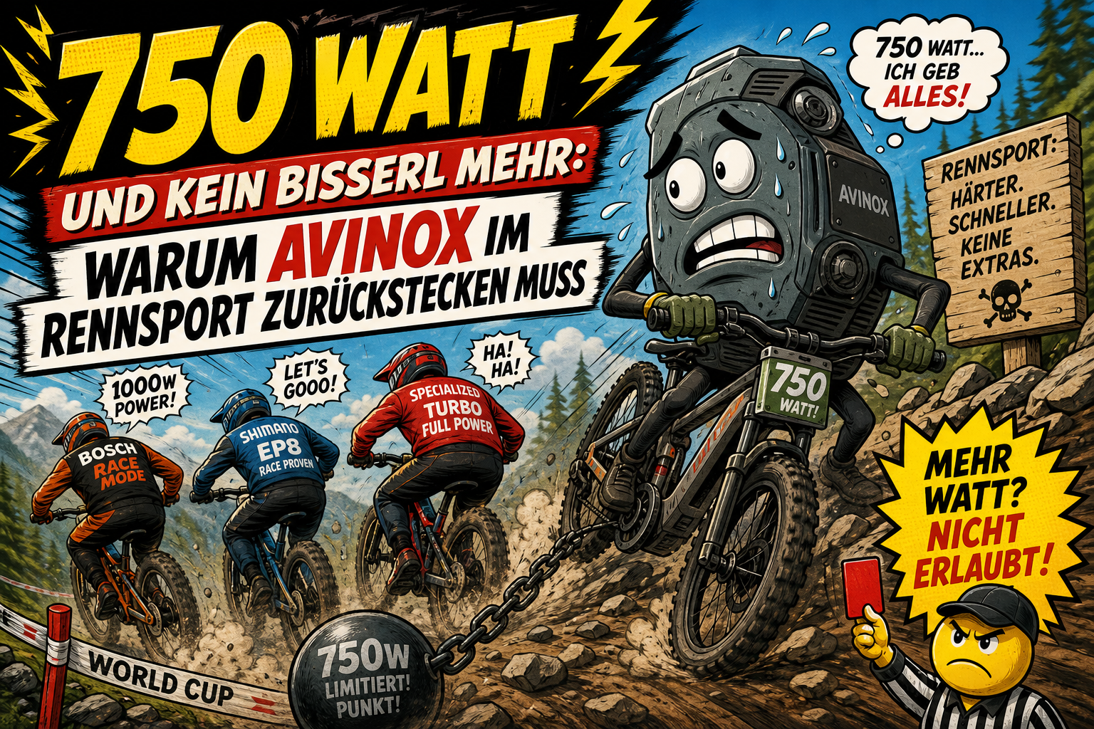 750 Watt und kein bisserl mehr Warum Avinox im Rennsport zurückstecken muss
